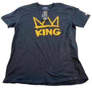 2K19 ThinkGeek Mens T-Shirt XL Black With Yellow King Crown Graphic New With Tag